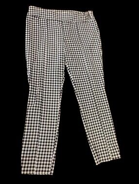 New York & Company Black and White Gingham Pants